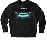 The Spot (Car Cruise In LLC) Merch, a Black Stanley/Stella Unisex Cultivator 2.0 Zip Up Pullover Hoodie (back-view)