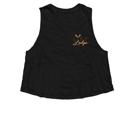 Lift Lodge Studio Apparel&nbsp;, a Solid Black Blend Women?s Cropped Racerback Tank