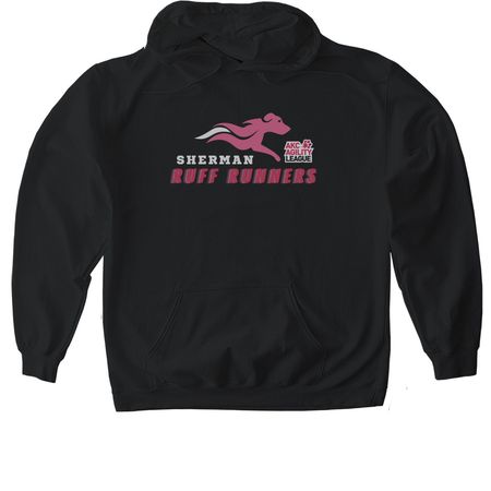 Sherman Ruff Runners, a Black Gildan Softstyle Pullover Hoodie