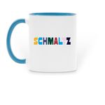 "Make Good Choices" Mug, a Light Blue Two-Tone Ceramic Mug (back-view)
