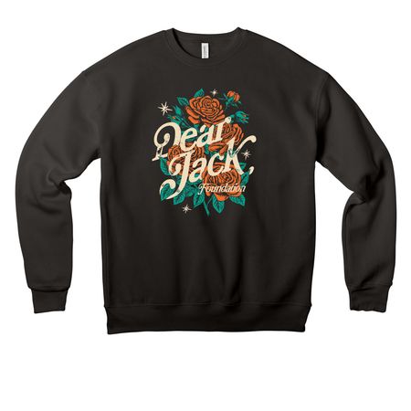 Dear Jack x Gut42 Pullover, a Black Premium Drop Shoulder Sweatshirt