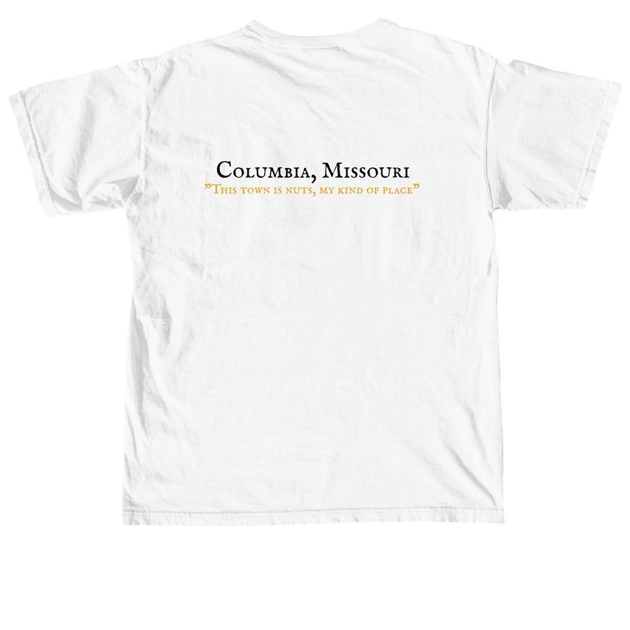 Columbia Mikey Tee, a White Comfort Colors Unisex Tee (back-view)