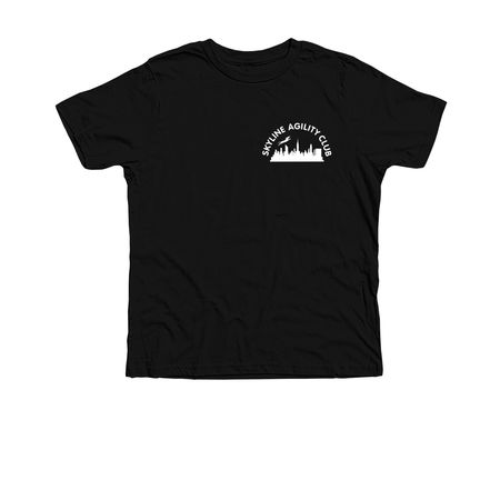 Skyline Where Dogs Dig The Dirt, a Solid Black Blend Premium Youth Tee