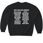 DT HAWKS, a Black Softstyle Crewneck Sweatshirt (back-view)