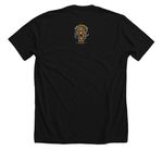 99 Problems - Muay Thai, a Solid Black Blend Premium Unisex Tee (back-view)