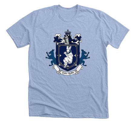 House of Rabbit Coat of Arms, a Heather Baby Blue Premium Unisex Tee