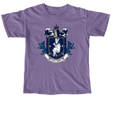 House of Rabbit Coat of Arms, a Grape Comfort Colors Unisex Tee