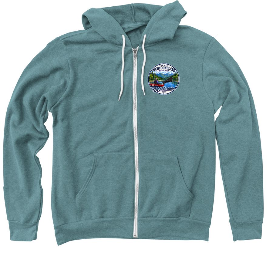 2026 SENC Water Test Apparel, a Heather Deep Teal Zip Up Hoodie