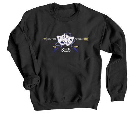 SHS Mask Logo, a Black Crewneck Sweatshirt