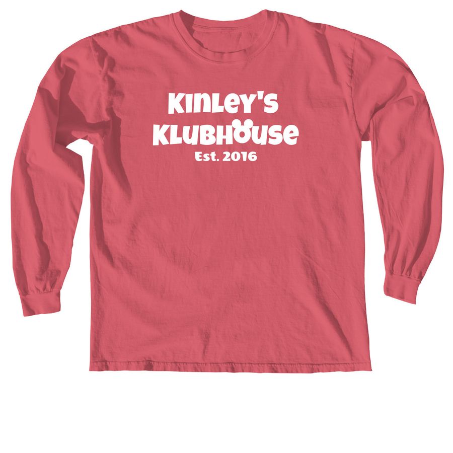 Kinley's Klubhouse, a Crimson Comfort Colors Long Sleeve Tee