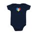 XGS Heart Onesie, a Navy Infant Onesie