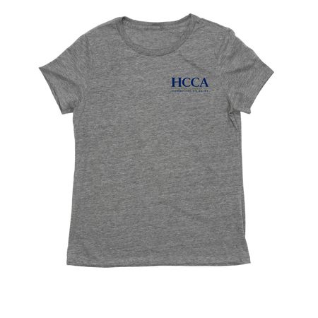 HCCA Color Logo Corner - TShirts, a Aluminum Grey Allmade Eco Triblend Women?s Tee