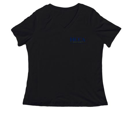 HCCA Color Logo Corner - TShirts, a Black Women's Relaxed V-Neck Tee