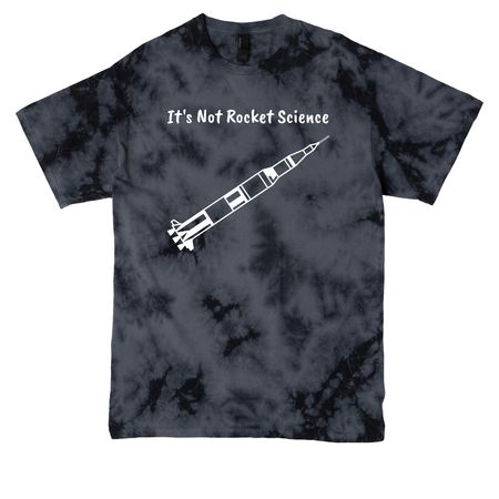 It's Not Rocket Science, a Black Crystal Tie Dye Tee