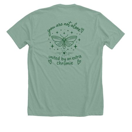 Mother Warriors: You Are Not Alone, a Heather Dusty Blue Premium Unisex Tee (back-view)