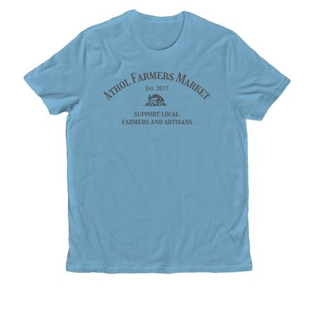 Athol Farmers Market - Light Colors, a Arctic Blue Allmade Organic Cotton Unisex Tee