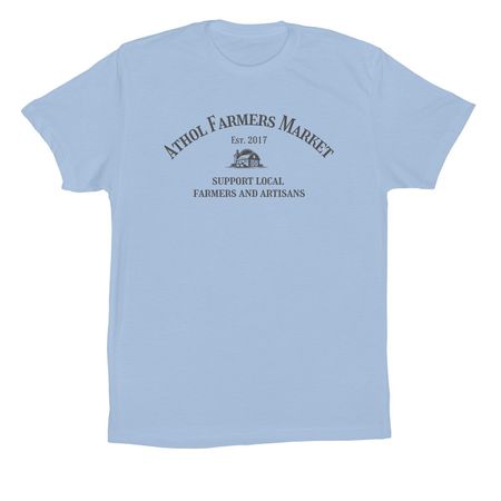 Athol Farmers Market - Light Colors, a Baby Blue Premium Cotton Tee