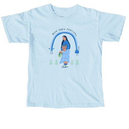 Blue Corn Fest Tee, a Chambray Comfort Colors Unisex Tee