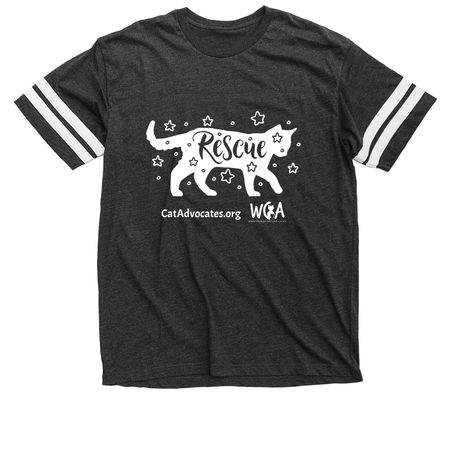 Rescue Football Jersey Tee, a Vintage Smoke / White Football Jersey Tee