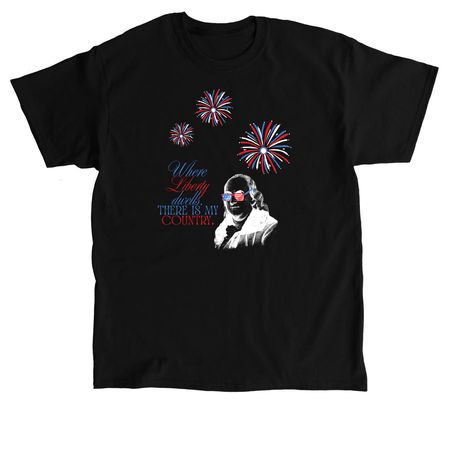 Ben Franklin, a Black Classic Unisex Tee