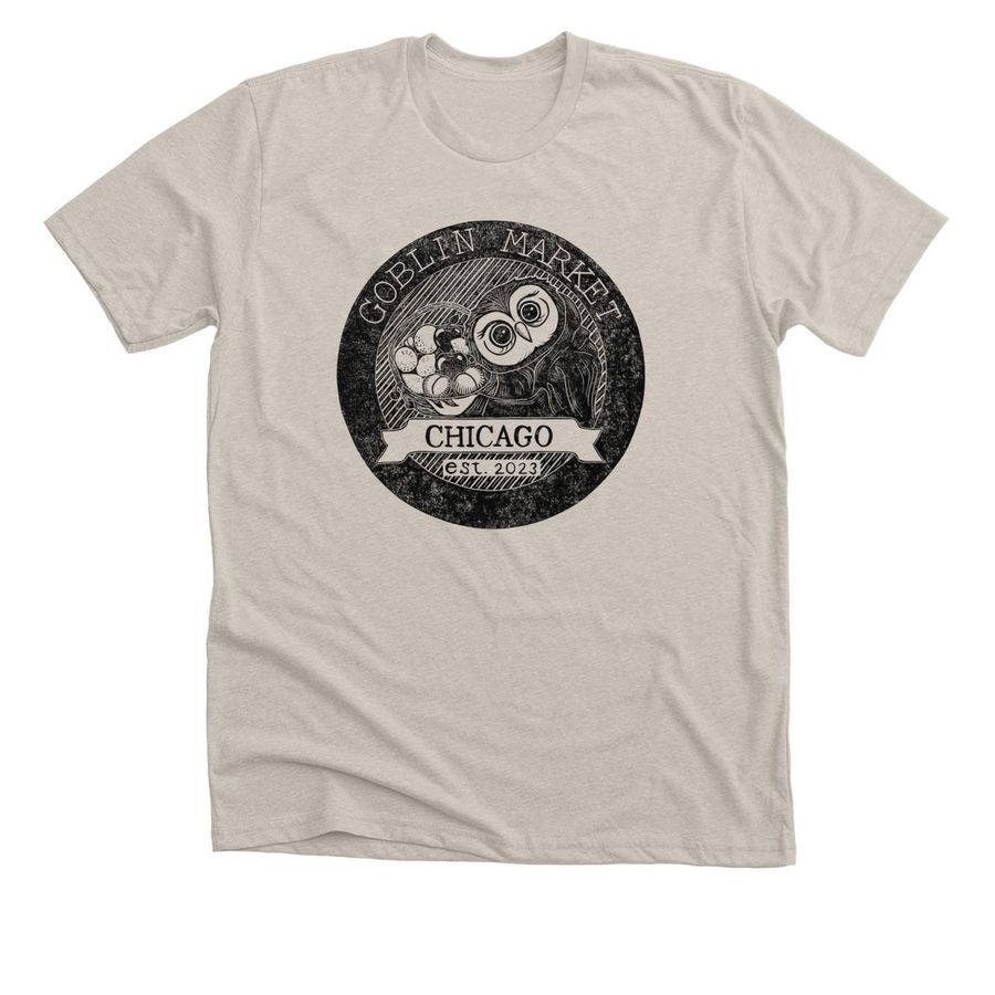Goblin Market Logo - Rosie the Owl, a Heather Dust Premium Unisex Tee