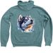 For the dogs, a Heather Deep Teal Zip Up Hoodie (back-view)