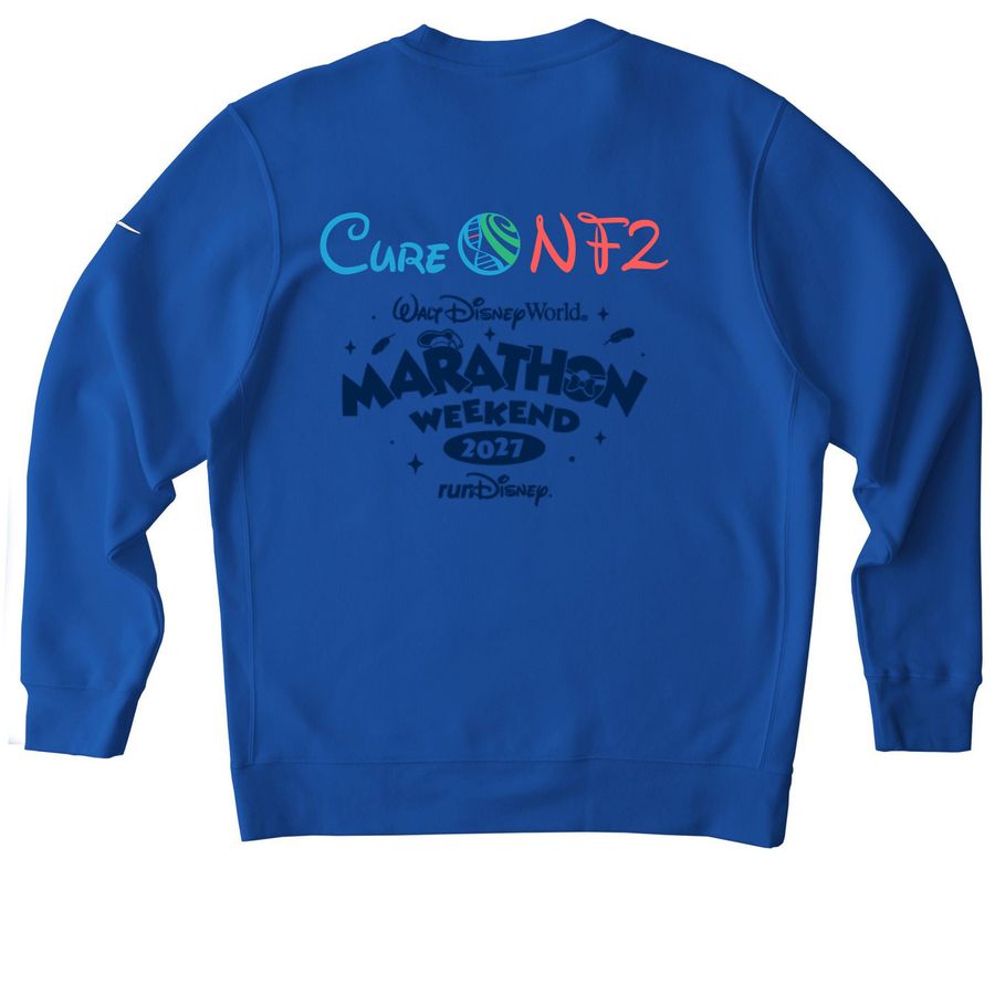 Walt Disney World Marathon Weekend ?27, a Game Royal Nike Club Fleece Crewneck Sweatshirt (back-view)
