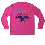 Walt Disney World Marathon Weekend ?27, a Neon Pink Unisex Performance Long Sleeve Tee (back-view)