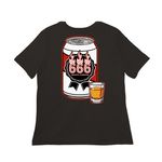 LUX Lounge Fire Fundraiser, a Black Women?s Relaxed Cotton Tee (back-view)