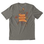 Abundance Grows in Solidarity, a Driftwood Grey Allmade Organic Cotton Mineral Dye Tee (back-view)