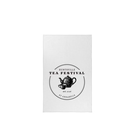 Tea Festival Tea Towel, a White Tea Towel