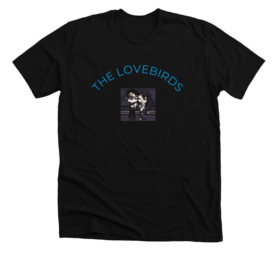 THE LOVEBIRDS T-SHIRT AND HOODIES, a Solid Black Blend Premium Unisex Tee