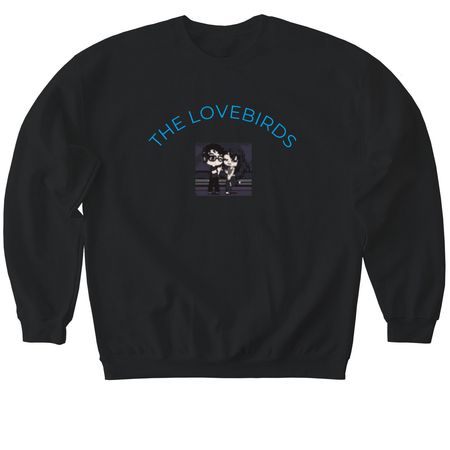 THE LOVEBIRDS T-SHIRT AND HOODIES, a Black Softstyle Crewneck Sweatshirt