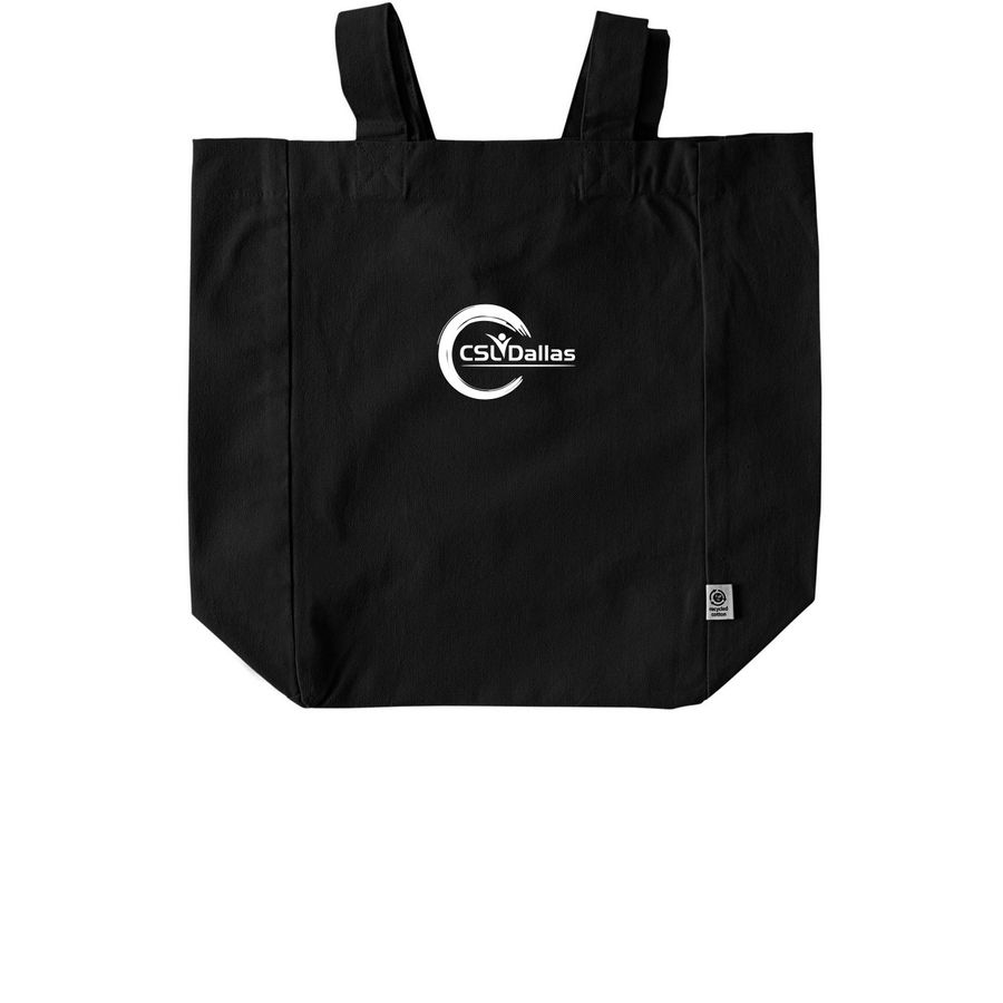 CSLDallas White Logo (Bags), a Black Recycled Cotton Tote Bag