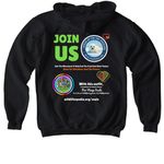 Purrfectly Wild Hoodies: "Seal The Future", a Black Softstyle Youth Pullover Hoodie (back-view)