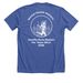 Janelle Runs Boston 2026, a Solid True Royal Premium Unisex Tee (back-view)
