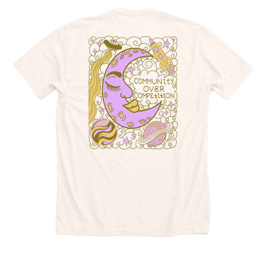 KissFist Mural Fest 2026!, a Heather Natural Premium Unisex Tee (back-view)