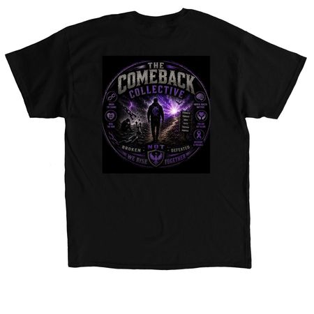 The Comeback Is Real&nbsp;, a Black Classic Unisex Tee (back-view)