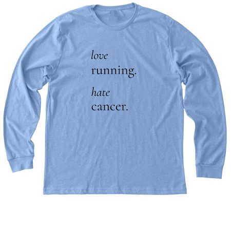 Project Purple x London Marathon, a Heather Carolina Blue Premium Long Sleeve Tee