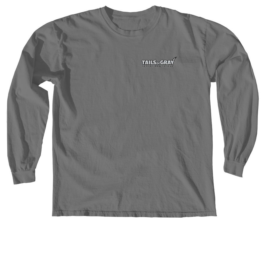 TAILS OF GRAY, a Grey Comfort Colors Long Sleeve Tee