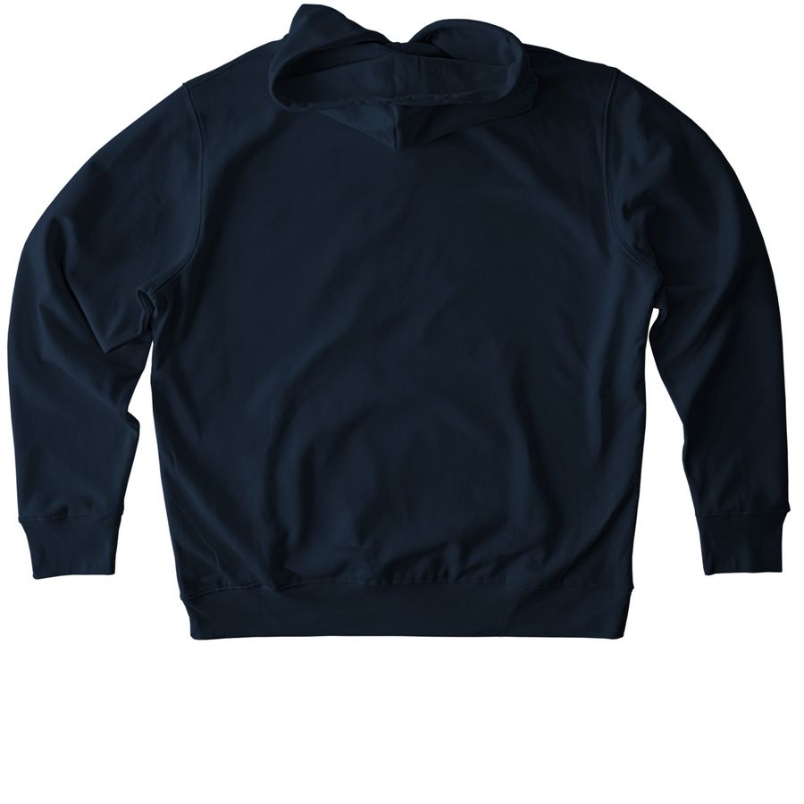 Ancestors are Watching, a French Navy Stanley/Stella Unisex Cruiser 2.0 Pullover Hoodie (back-view)