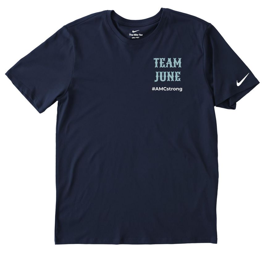 NIKE Team June, a College Navy Nike Dri-FIT Jersey Blend Performance Tee