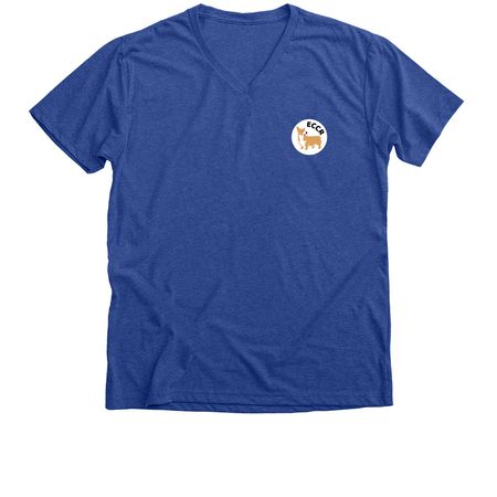 ECCR Foster, a Heather True Royal Premium V-Neck Tee