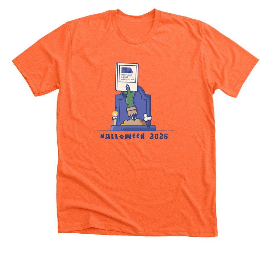 MLA Halloween 2026!, a Heather Orange Premium Unisex Tee
