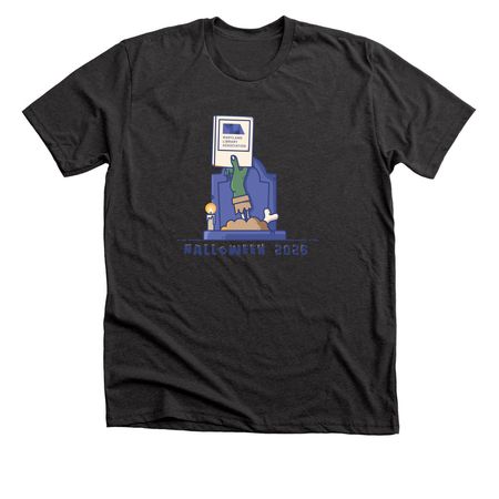 MLA Halloween 2026!, a Dark Grey Heather Premium Unisex Tee
