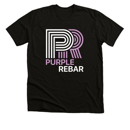 Purple Rebar v.2, a Solid Black Blend Premium Unisex Tee