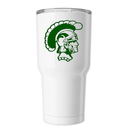 Just Here For The Cheerleaders - Tumbler, a White Insulated Tumbler (back-view)