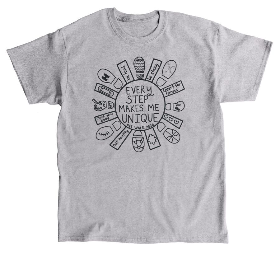 Fit Walk 2026 T-shirt, a Sport Grey Classic Unisex Tee