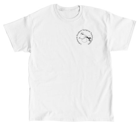 LCC-SST Instruments Of Excellence, a White Classic Unisex Tee (back-view)