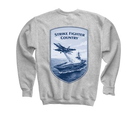 F/A-18 Carrier - Jet Flag Front, a Sport Grey Youth Crewneck Sweatshirt